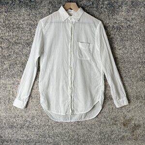 Current/Elliott Shirt Womens Extra Small White Prep School Cotton Button Front